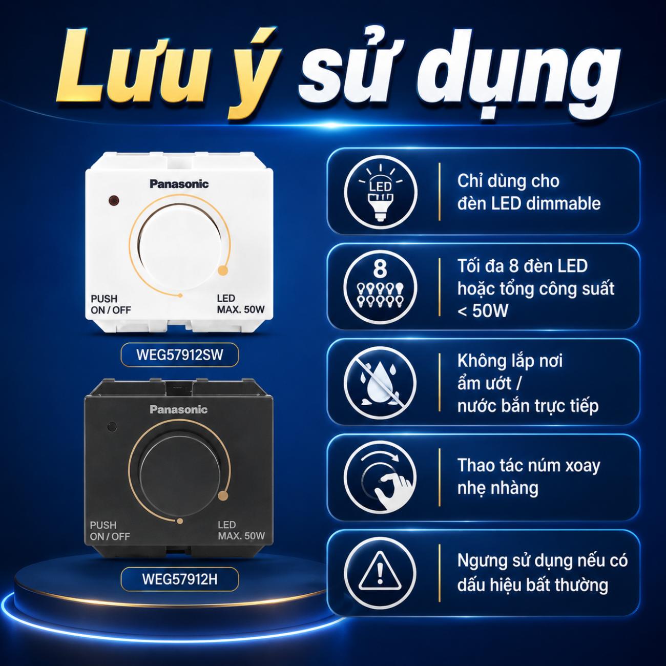 Bộ điều chỉnh độ sáng cho đèn LED Panasonic